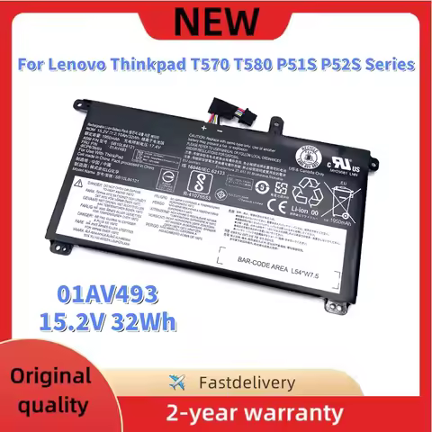 01AV493 Laptop Battery For Lenovo ThinkPad T570 T580 P51S P52S Series 00UR890 00UR891 00UR892 SB10L8