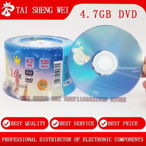 50pcs DVD Drives Blank DVD+R CD Disk 4.7GB 16X Bluray Write Once Data Storage Empty DVD Discs Record