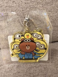 LINE FRIENDS熊大 x Minions 鑰匙扣 (made in Japan)
