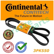 Continental Contitech Ribstar Rib Serpentine Fan Belt 3PK550 for Daihatsu Charade G200 1.3 G203 G203