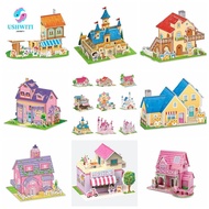 MLINX 3D Castle Airplane Assembly Model, Building Model 3d Puzzles, Cartoon Castle Airplane Handmade