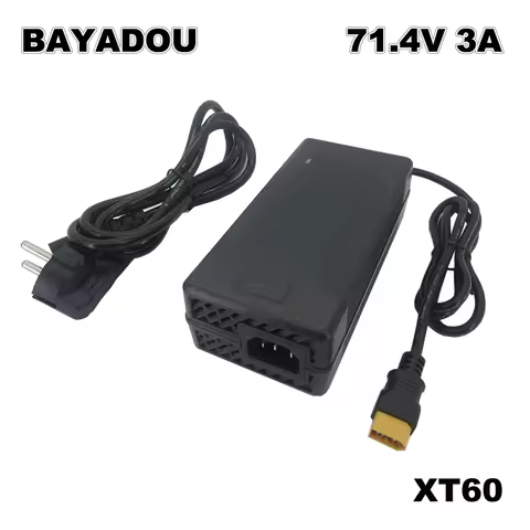 71.4V 3A Lithium Battery Charger 61.2V 62.9V 17S Li ion Fast Chargers With Fan XT60 Connector 220V I