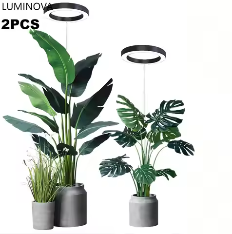 2PCS LED Grow Lights for Indoor Plants Full Spectrum Red Blue White Floor Grow Lamp with 3/9/12H Tim