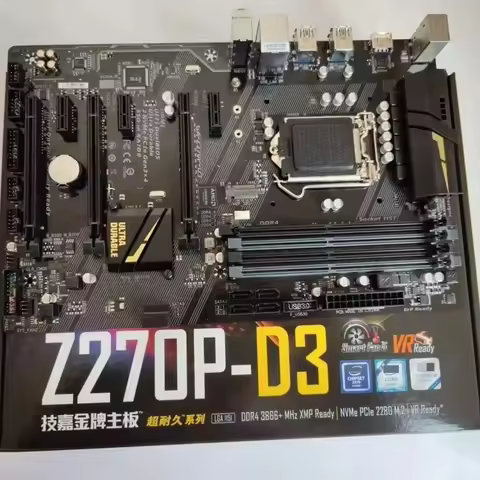 New Boxed For Gigabyte Z270P-D3 Support I7 7700K DDR4 Memory Z270 main board