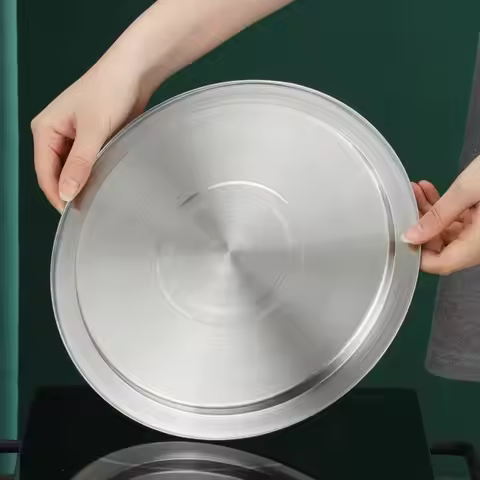 20-40cm Stainless Steel Pot Lids Universal Cookware Lid Reusable Frying Pan Metal Lid Bowl Cover Res