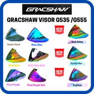 GRACSHAW HELMET VISOR G555 / G535 GENNEX VISOR PISTA GENNEX RED PURPLE PINK TINTED SMOKE VISOR RAINB