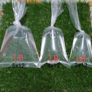 Plastik PE 3x12 / PE 4x12 / PP 5x12 - Betta, Guppy & Ikan hiasan kecil