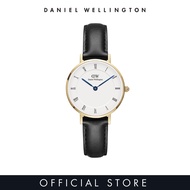 [2 years warranty] Daniel Wellington Petite Roman numerals 28mm Sheffield White Dial Rose gold / Gold - Fashion Watch for women - Stainless Steel Leather Strap Watch - Female Watch - DW Official - Authentic นาฬิกา ผู้หญิง