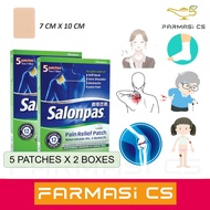 Hisamitsu Salonpas Pain Relief Patch 5 Patches x 2 Boxes (7cm x 10cm) MADE IN JAPAN EXP:09/2025