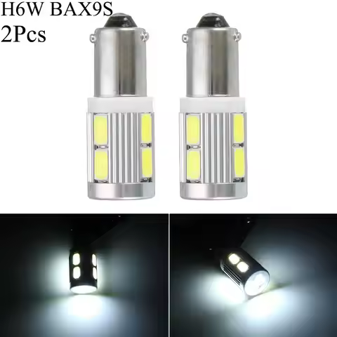 2Pcs Hot Bulb Lamp LED Light BAX9S H6W 10 SMD White DC 12V Car Sidelight For BMW 3 Series F30 F31