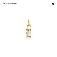 Haus of Jewelry -  SS24 BAGUETTE PENDANT จี้เงินแท้ ประดับเพชรคิวบิกเซอร์โคเนีย (The stones are Cubi