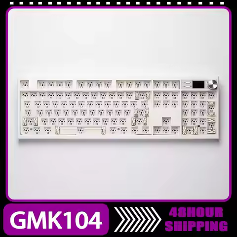 GMK104 Customized Keyboard Kit Bluetooth Tri-mode Gasket Mechanical Keyboard Structure Slotted VIA M