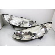 USED Peugeot Peugeout 407 HID Headlamp Lampu Depan Halogen Original HALFCUT SET 1 Pair
