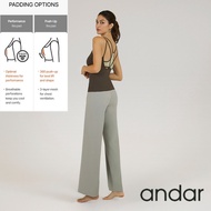 [ANDAR] Soft Tension Open Back TankTop(Pad attachment type) Women Clothes korea style top layered  W