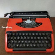 老式日本進口復古兄弟牌BROTHER金屬機械英文紅色打字機可25413
