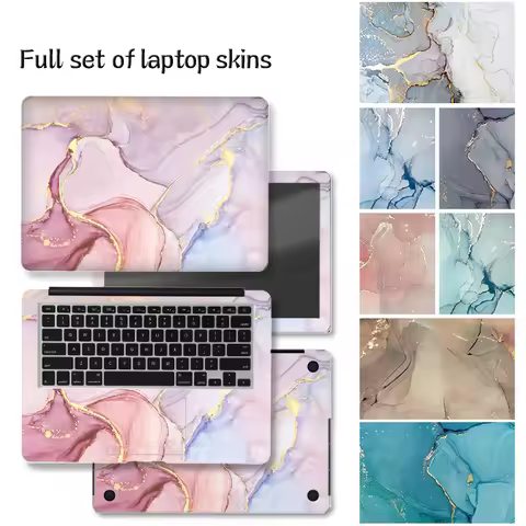 DIY Colorful Marble Cover Laptop Skin Sticker 11"/12"/13.3"/14"/15.6/17.3" for MacBook Pro 14/HP/Len
