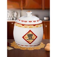 陶瓷米缸家用米桶儲米箱儲物罐裝面粉干燥密封帶蓋20斤10kg5