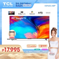 TCL 43 Inch 4K Smart Google TV - 43P635 (HDR, Netflix, YouTube, Chromecast, Google Assistant, Dolby Vision Atmos, Dolby Audio)