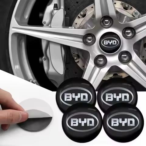 Car Accessories 4pcs 60mm Car Wheel Center Cap Hub Cover Badge for BYD Song Qin Han EV Tang PLUS Son