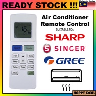 SHARP / GREE / SINGER Air Cond Aircon Aircond Remote Control Replacement (YAW1F)