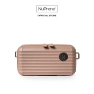 Nuprene - Lucca With Mocha Nylon Strap - Mocha Mini Travel Bag For Women And Men - Travel Bag Cross