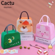 CACTU Cartoon Lunch Bag, Thermal Bag Portable Insulated Lunch Box Bags,  Non-woven Fabric Lunch Box Accessories Tote Food Small Cooler Bag