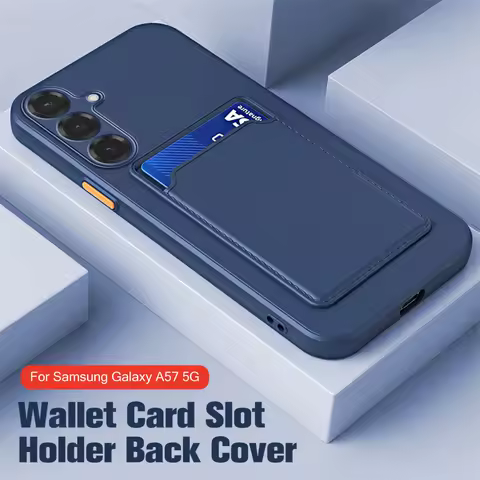 For Samsung Galaxy A57 Case Card Slot Bag Silicone TPU Phone Cover SamsungA57 Galaxy A57 A 57 57A 5G