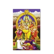 Shiva Parvati Ganesha Indian Art Hindu God Figure Canvas Painting  Poster Prints Wall Picture Gifts 