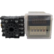 Bộ đếm 4 số tự động DH48J-11 digital counter 11 chân tròn từ 1 đến 999900 điện áp 220VAC 24VDC 12VDC