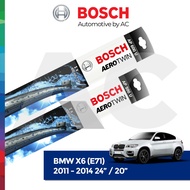 BOSCH AEROTWIN PLUS FLATBLADES WIPER SET FOR BMW X6 (E71) 2011-2014 (24"/20")