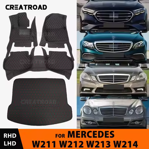 For Mercedes E class E260 E300 E320 E350 W211 W212 W213 W214 Custom Car Floor Mats Trunk Mat Auto Ca