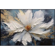 Abstract flower wall decoration plus frame 100x50cm