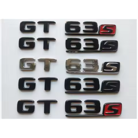 Chrome Black Letters Trunk Badges Emblems Stikcer for Mercedes Benz X290 Coupe AMG GT 63 S GT63S