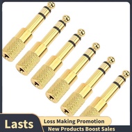 Quarter Inch Adapter, 6.35mm (1/4 Inch) Male to 3.5mm (1/8 Inch) Female Headphone Jack Plug, Gold 6 