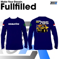 Kaos Lengan Panjang KOMATSU HD785 KEREN ALAT BERAT PERTAMBANGAN Baju By Triple A Distro