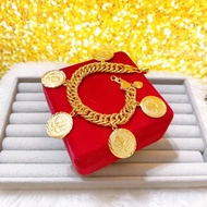 RANTAI TANGAN LIPAN DINAR COP 916 ( Emas bangkok / Emas korea 24K )