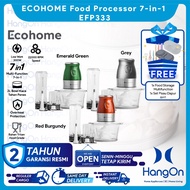ECOHOME EFP333 Food Processor 7-in-1 Chopper Multifunction Multipurpose Blender Smoothies and Garlic