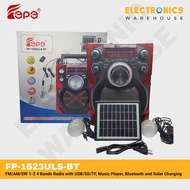 FEPE FP-1623ULS-BT FM/AM/SW 1-2 4 Bands Radio with USB/SD/TF, Music Player, Bluetooth and Solar Radio Charging