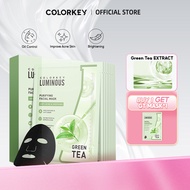 COLORKEY Luminous Green Tea Facial Sheet Masks (10 ea/1 Box) acne spot treatment  oil control gentle