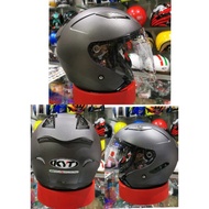 ORIGINAL KYT HELLCAT PLAIN HELMET / CASCO KYT HELLCAT PLAIN ANTHRACITE MATT / YAMAHA BLUE / RED FLUO