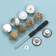 Jeans Button No Punching No Sewing Waist Adjustment Button Adjustable Detachable Button Waist Size A