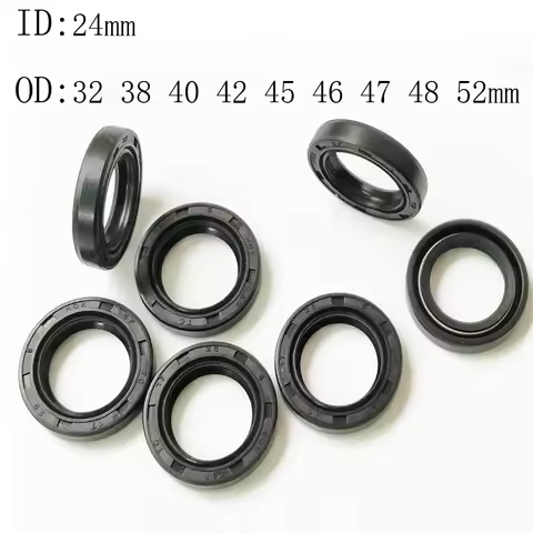 1 2PCS 24X32X4 5 24X38X7 8 10 24X40X5 8 10 24X42X7 8 10 24X45X7 8 10MM NBR Shaft Skeleton Oil Seal T