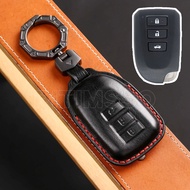 Genuine Leather Car Remote Key Cover Case Keychain Holder for Toyota Vios Yaris Sienta Spade Hiace 2