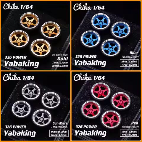 1/64 Modified Wheel Hub Static Model Car 326 Power Spoke 8.9mm 9.7mm 10.5mm Nabes Chika Work T7R Spo