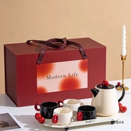 Tea Set High Household Gift Cup Cup Living Room Paint Set Wedding Housewarming Engagement Value Kett