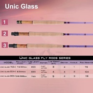 Adjustable design Maximumcatch Unic Fiberglass 3/4/5wt Fly Rod 7/8/8.6ft Fast Action Carbon Glass wi