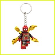 , , Spiderman Minifigure Compatible Lego Keychain Creative Schoolbag Pendant Influencer Couple Men