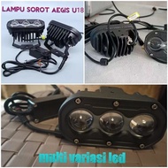 lampu LED sorot AEGIS U18 untuk motor dan mobil harga per-1 pcs lampu