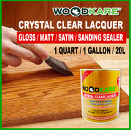 SANDING SEALER 1 Quart 1 Gallon TOP COAT Crystal Clear Lacquer Wood-Kare - Non Yellowing Acylic Base