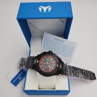 ♞,♘Technomarine616002UF6BlackDIalBlackRedSiliconeStrapChronograph48mmMen'sWatch
